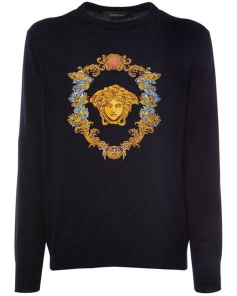 versace pullover herren rot|Versace patch embroidery hoodie.